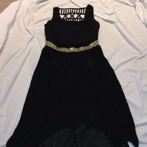 WANT AND NEED BLACK AND GOLD DRESS